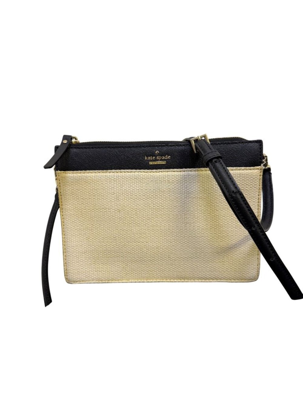 Kate Spade Crossbody Bag Black & Cream With Adjustable Strap